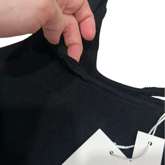 Vince Black Square Neck Wool Blend Knit Midi Tank Dress S - Picture 5 of 9